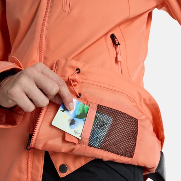 Women's Burton Lelah 2L Jacket Ski Snowboarding - Peach Echo - Size Small - Picture 8 of 9